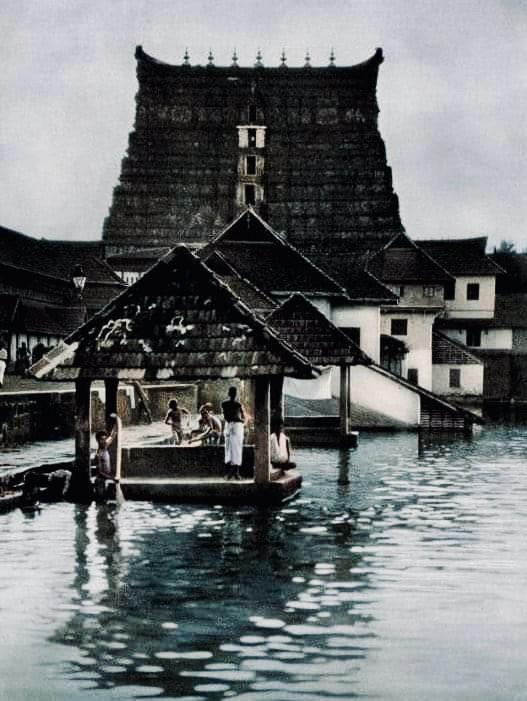 Sree Padmanabhaswamy Temple - An old picture